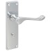 Exel Polished Chrome Victorian Scroll Bathroom Door Handle - 155 x 42mm