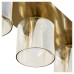 Forum Spa Patras 4 Light Semi Flush LED Bathroom Ceiling Light - IP44 - Satin Brass & Glass Shades