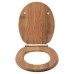 Croydex Rutland Flexi-Fix Soft Close Wooden Toilet Seat - Natural Wood