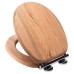 Croydex Rutland Flexi-Fix Soft Close Wooden Toilet Seat - Natural Wood