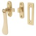 Exel Budget Victorian Mortice & Hook Plate Window Fastener - Reversible - Polished Brass