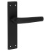 Exel Matt Black Latch Door Handle - Norley Range - 200 x 42mm