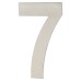 Exel 100mm Concealed Screw Fix Door Numeral - 7 - Satin Stainless Steel