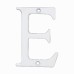 76mm Screw Fix Door Letter - E - White