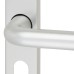 Exel Satin Aluminium 20mm Return to Door Oval Lock Door Handle - 155 x 40mm
