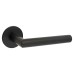 Jigtech Matt Black Door Handles on Round Slim Rose - Schema Minim Range 
