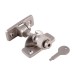 Hampstead Locking Brighton Screw Pattern Sash Window Fastener - 57 x 22mm - Satin Nickel