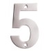 Exel 100mm Screw Fix Door Numeral - 5 - Polished Stainless Steel