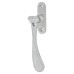 Carlisle Brass Victorian Mortice & Hook Plate Casement Window Fastener - Reversible - Satin Chrome