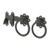 GateMate Heavy Duty Ring Gate Latch - 125mm Throw - Black Galvanised