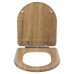 Croydex Levico Flexi-Fix Soft Close Wooden Toilet Seat - Teak