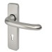 Exel Satin Aluminium Return to Door Keyhole Door Handle - Strasbourg Range - 154 x 40mm