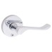 Exel Polished Chrome Scroll Door Handles on Round Rose 