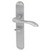 Hampstead Satin Chrome Bathroom Door Handle - Long Plate - Altea Range - 240 x 41mm