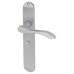 Hampstead Satin Chrome Bathroom Door Handle - Long Plate - Altea Range - 240 x 41mm