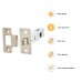 Exel Budget Tubular Latch - 78mm Case - 57mm Backset - Square - Nickel Plated