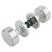 Jedo by Frelan Step Mortice Door Knob - 60mm Rose Diameter - Polished Chrome