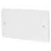 Exel 2 Gang Blank Plate - White 