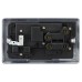 Knightsbridge 45A Round Edge DP Cooker Switch & 13A Socket with Neons - Matt Black/Black Insert