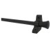 Exel Lines Stair Rod with Fluted Finials - 900mm Length - Matt Black