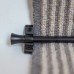 Exel Lines Stair Rod with Fluted Finials - 900mm Length - Matt Black