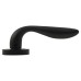 Exel Matt Black Door Handles on Round Rose - Sussex Range 