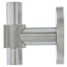 Hampstead Knurled Single Coat Hook - 55 x 52mm - Satin Chrome