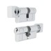 Eurospec 1 Star 6 Pin 70mm Euro Thumbturn Cylinder - 35 + 35mm - Polished Chrome - Keyed to Differ