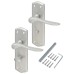 Exel Satin Chrome Bathroom Door Handle - Rome Range - 170 x 50mm