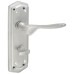 Exel Satin Chrome Bathroom Door Handle - Rome Range - 170 x 50mm
