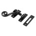 Olde Forge Curly Tail Locking Mortice & Hook Plate Casement Window Fastener - LH - Antique Black