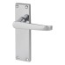 Exel Polished Chrome Budget Straight Latch Door Handle - Mia Range - 153 x 42mm