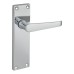 Exel Polished Chrome Budget Straight Latch Door Handle - Mia Range - 153 x 42mm