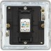 Knightsbridge 1 Gang Screwless Flat Plate RJ45 Data Socket - Brushed Chrome