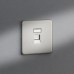 Knightsbridge 1 Gang Screwless Flat Plate RJ45 Data Socket - Brushed Chrome