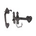 Elan Cottage Thumb Latch Set - Metalized Antique Black Iron