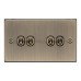 Knightsbridge 10AX 4 Gang 2 Way Toggle Light Switch - Antique Brass