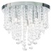 Forum Spa Celeste 9 Light Flush Ceiling Light - Polished Chrome Fittings & Crystal Droplets