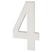 Hampstead 100mm Concealed Screw Fix Door Numeral - 4 - Polished Stainless Steel 