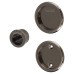 FVG Round 3 Piece Flush Handle Set - Black Nickel