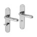 Exel Polished Chrome Bathroom Door Handle - Arezzo Range - 182 x 39mm