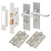 Exel Victorian Scroll Bathroom Lock Door Handle Kit - Satin Chrome