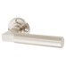 Burlington BUR30 Satin Nickel Door Handles on Round Stepped Rose - Westminster Range 