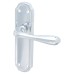 Hampstead Polished Chrome Latch Door Handle - Genoa Range - 168 x 45mm