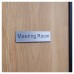 Exel Meeting Room Door Sign - 200 x 50mm - Brushed Silver Plastic