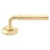 Jedo Polished Brass Door Handles on Round Rose - Parisian Elise Range 