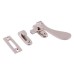 Exel Cast Victorian Mortice & Hook Plate Casement Window Fastener - Reversible - Polished Nickel