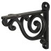 Olde Forge Swirl Shelf Bracket - 100 x 90mm - Black 