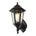 Forum Coast Bianca Up or Down Arm Outdoor Wall Lantern Light - IP44 - Black