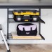 elfa Garage+ Storage Top Track System - Click In Ventilated Wire Shelf - 607 x 507mm - Matt Grey